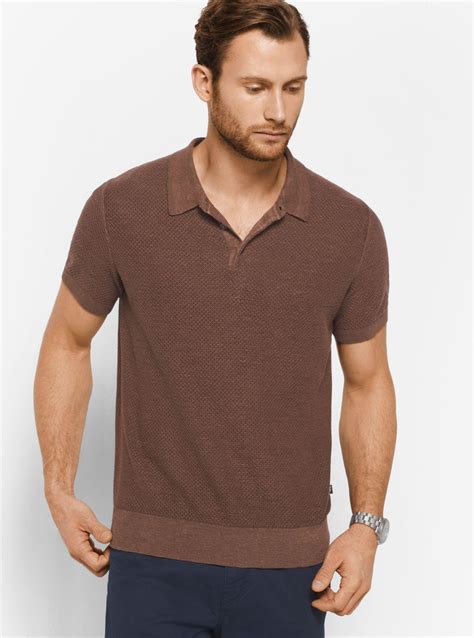 mens michael kors polo shirts|Michael Kors men's linen shirt.